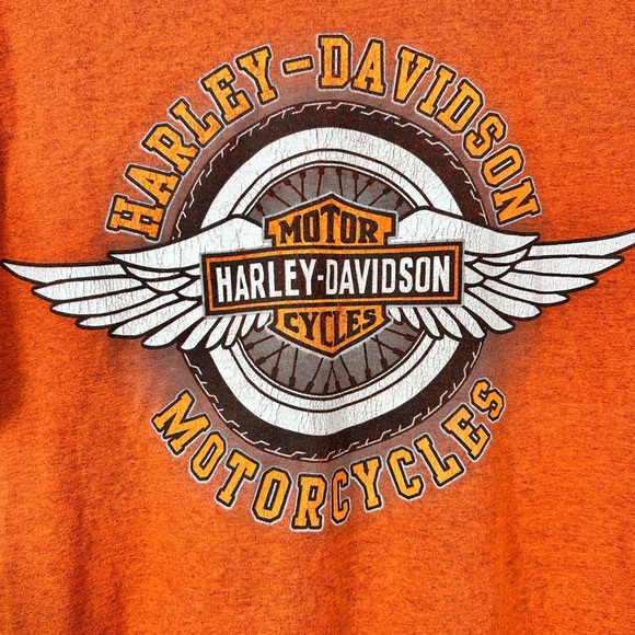 Harley Davidson orange tshirt, M, Moto, Biker, Classic Collectible - Picture 3 of 6